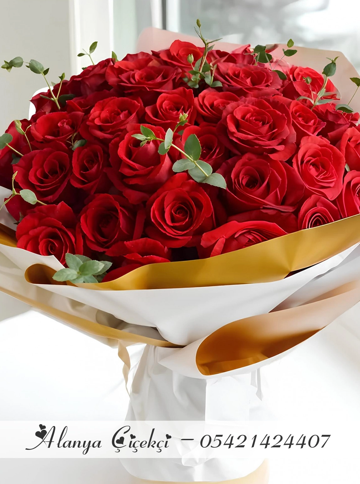 25 Tane Kırmızı Gül Buketi