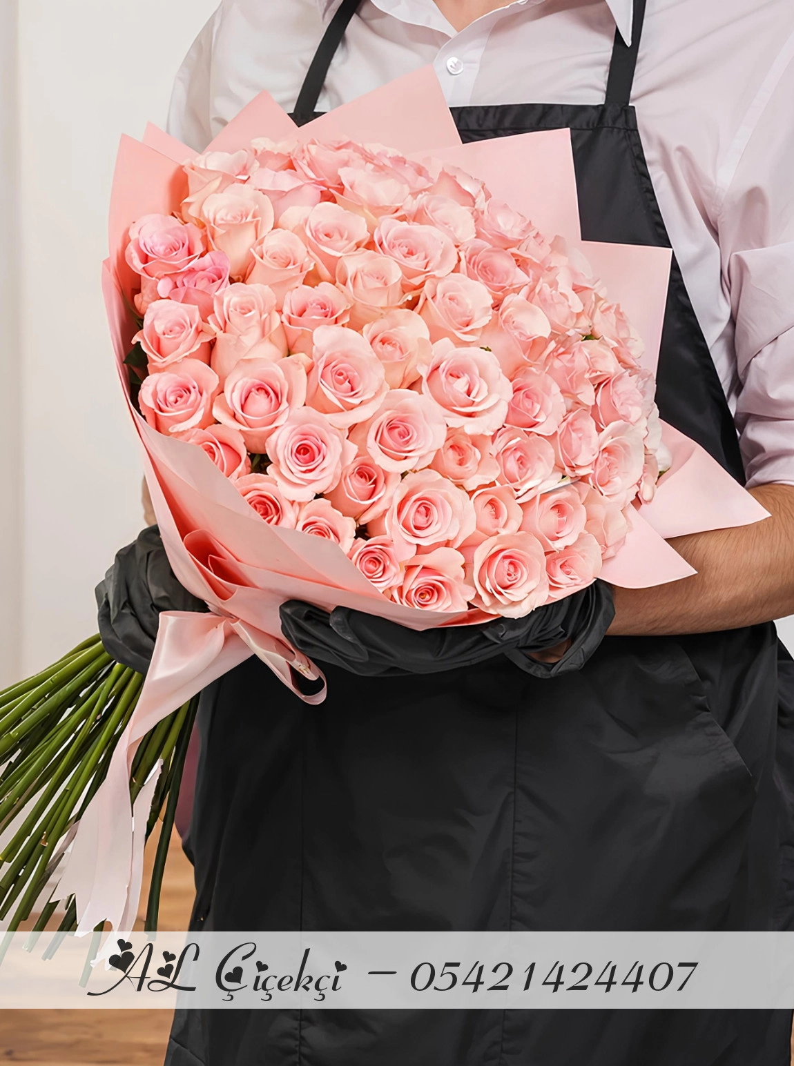 40 Tane Pembe Gül Buketi