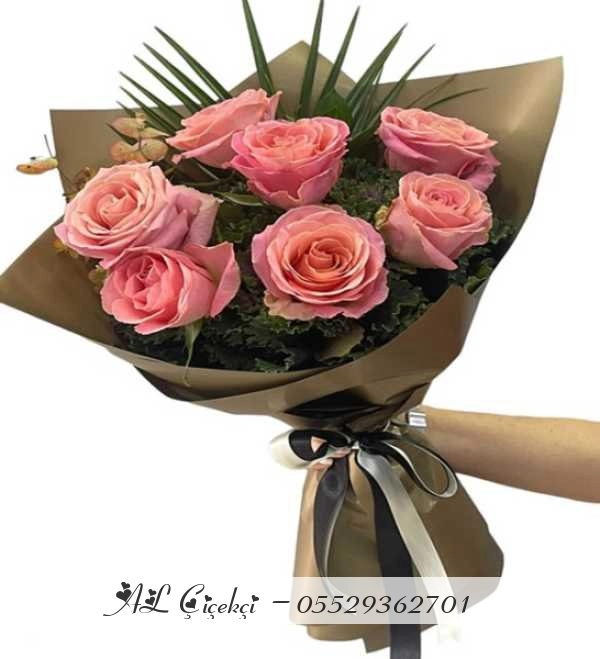 İthal Pembe Gül Buketi