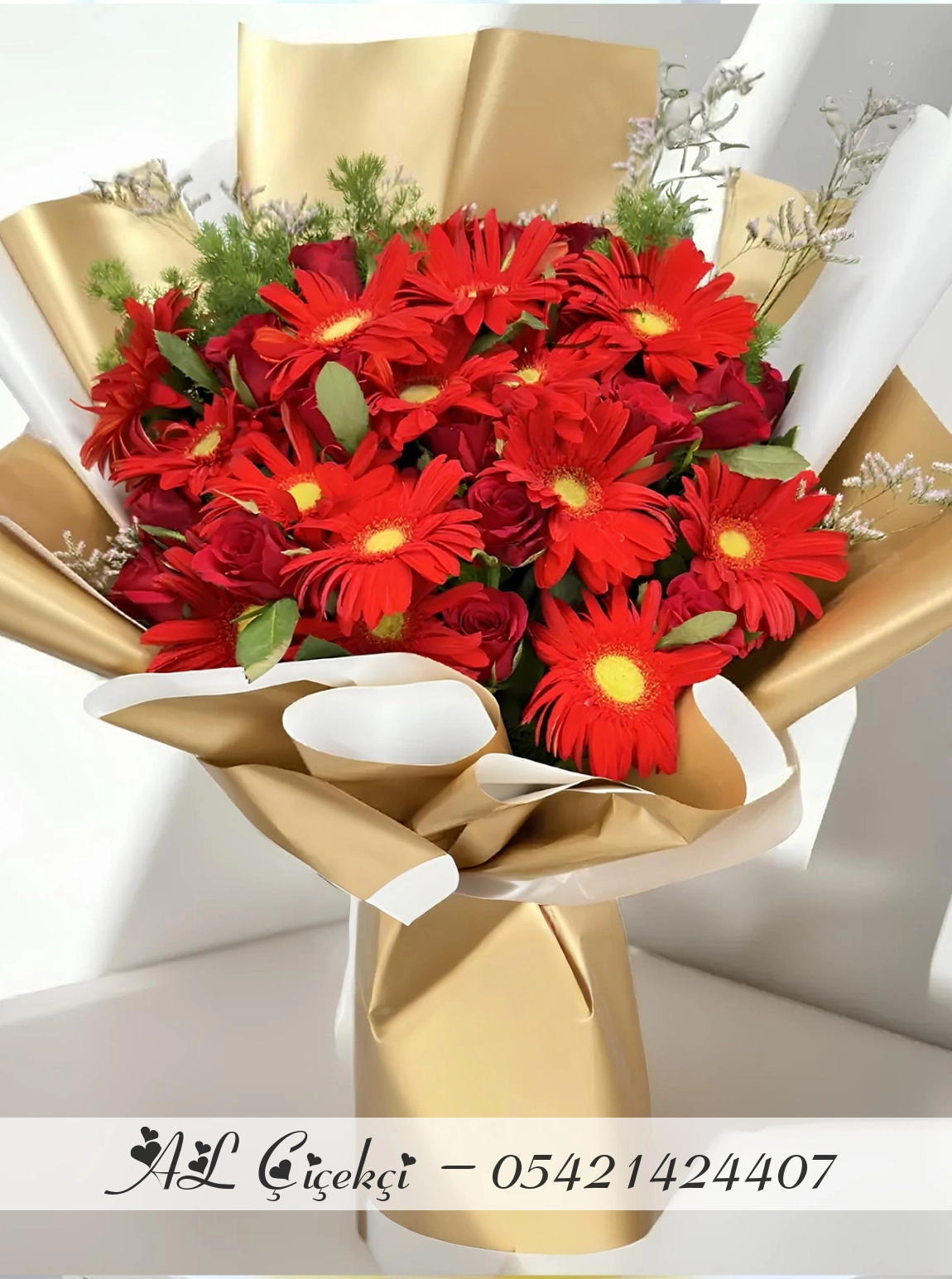 Kırmızı Gerbera Buketi