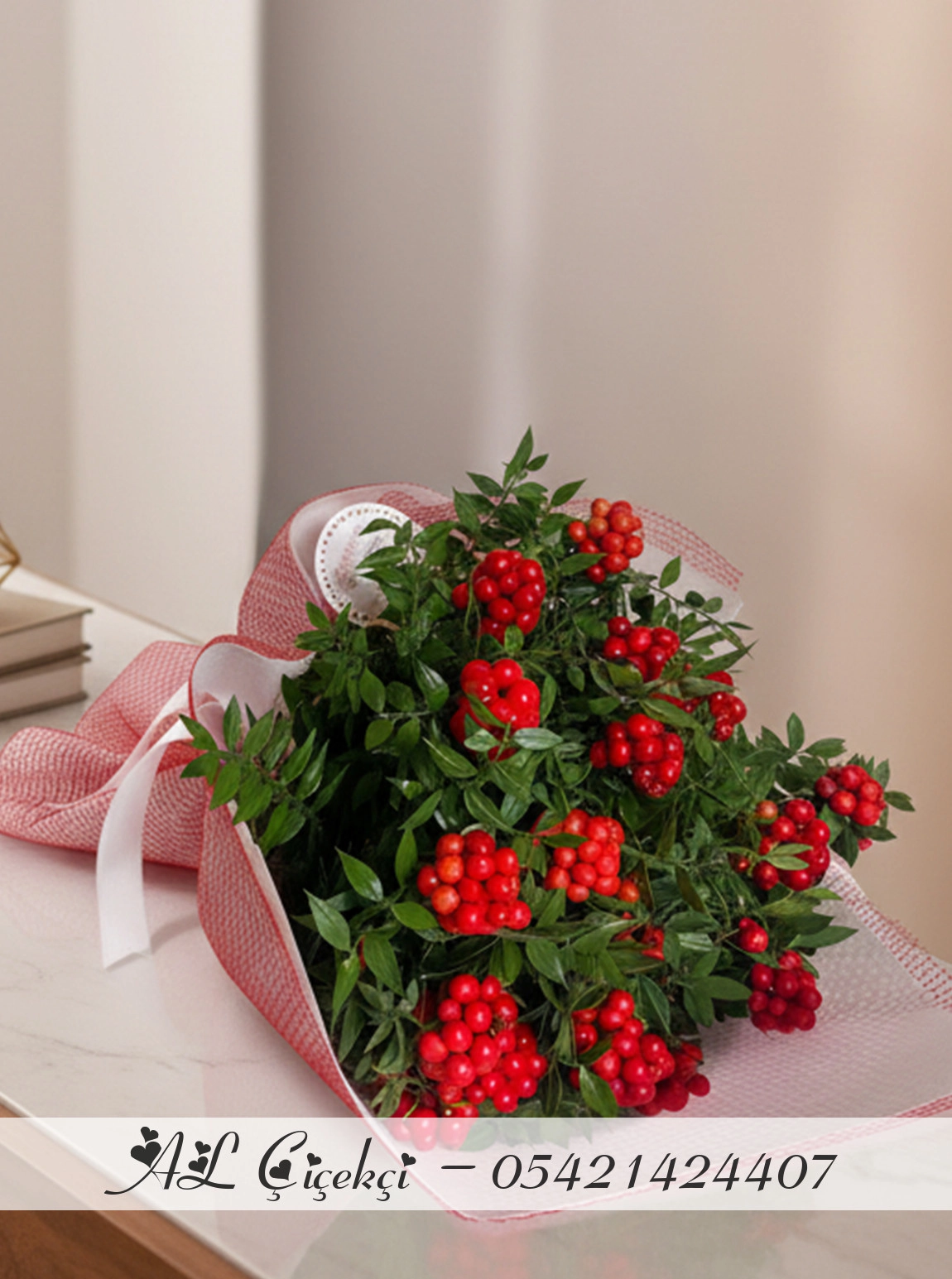 Kırmızı Kokina Buketi