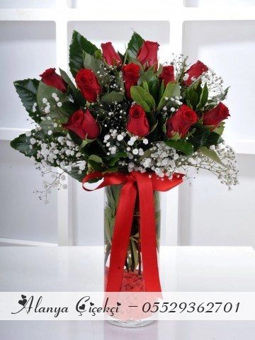 11 Red Roses in Vase
