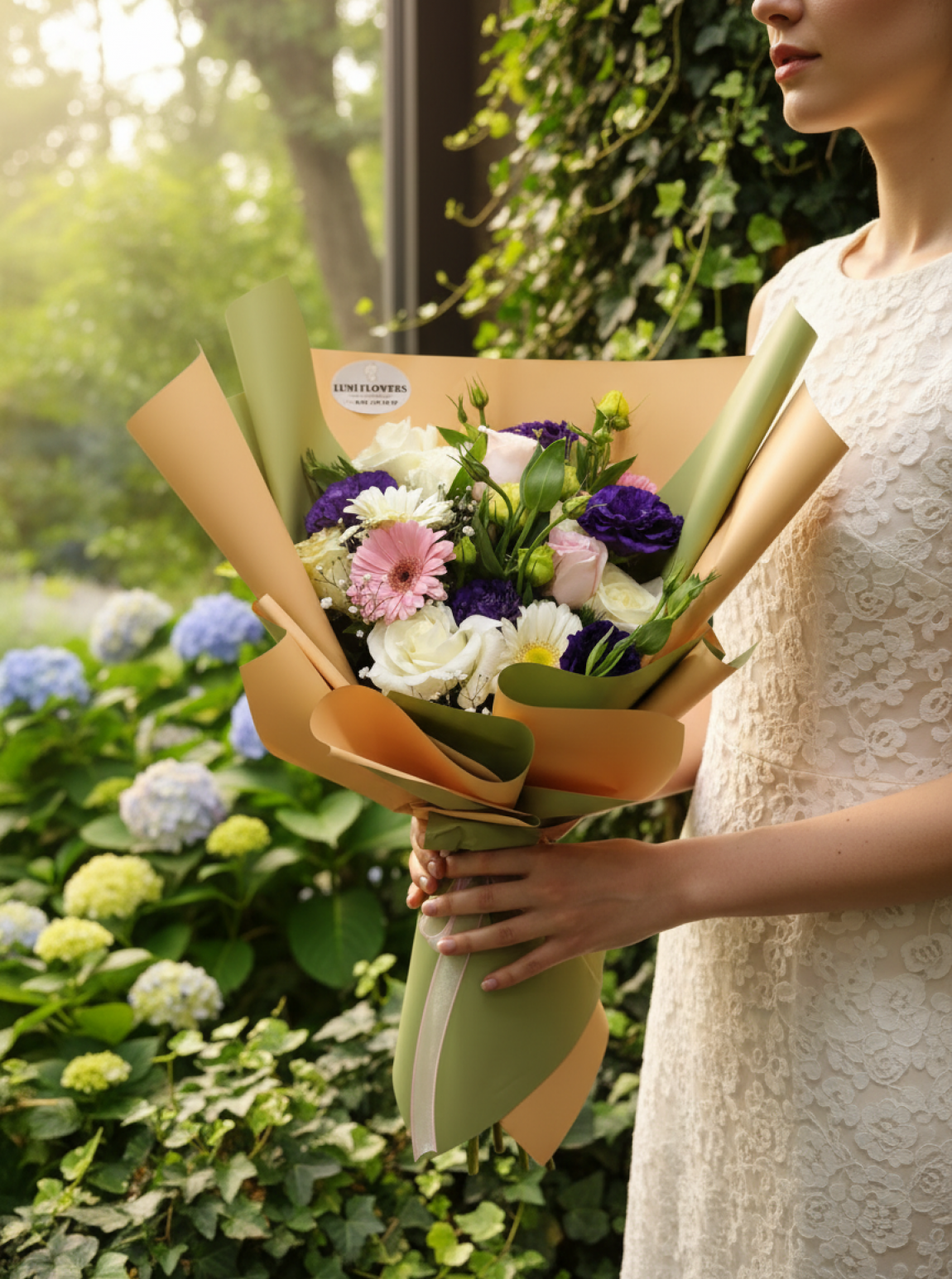 Lisyantus Gül Gerbera Buketi