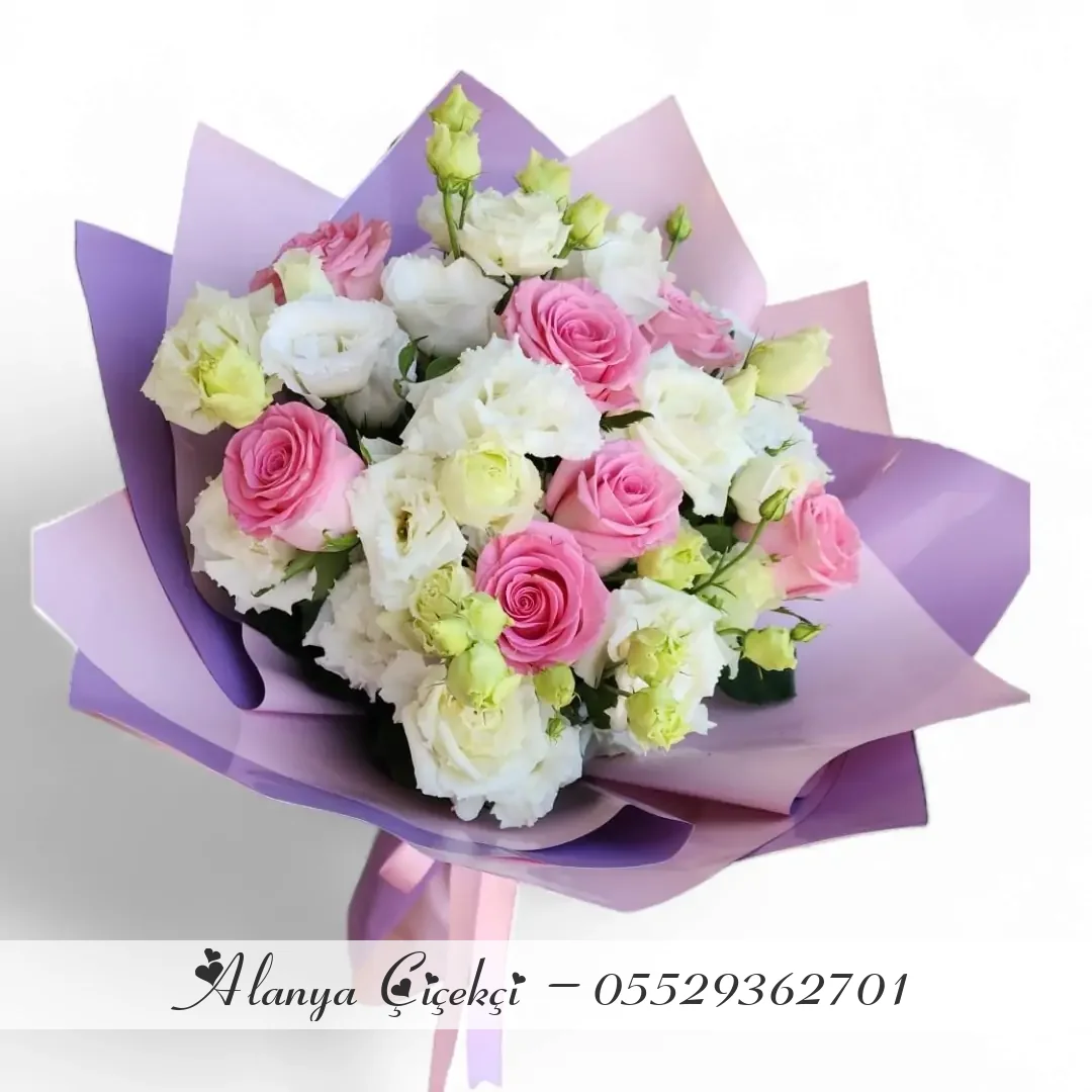 Pudra Düşler – Gül Ve Lisyantus Buketi