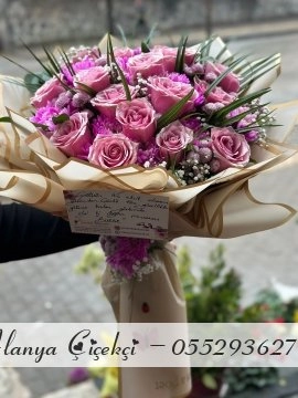 Romantik Lila Gül Aranjmanı
