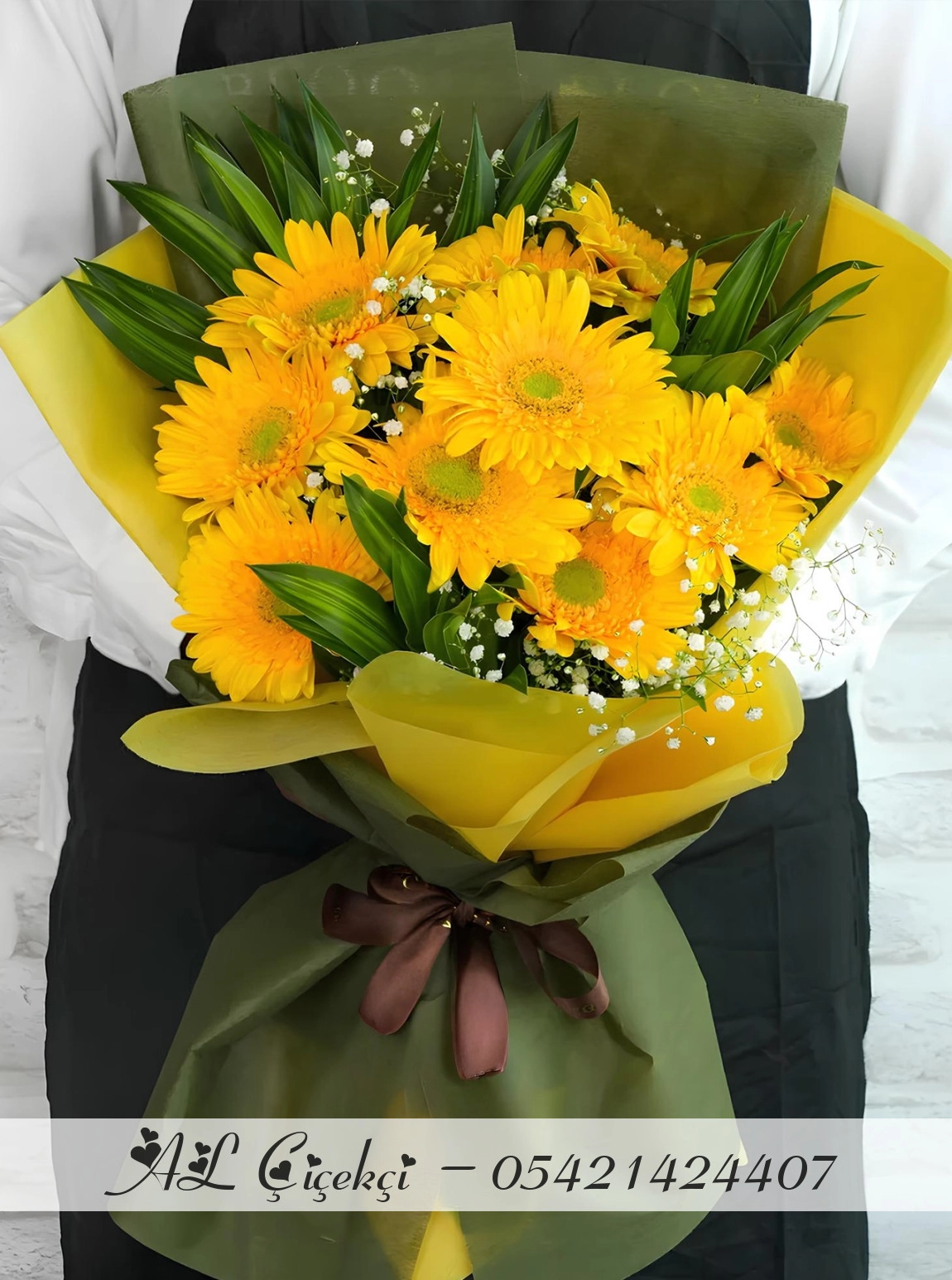 Sarı Gerbera Buketi