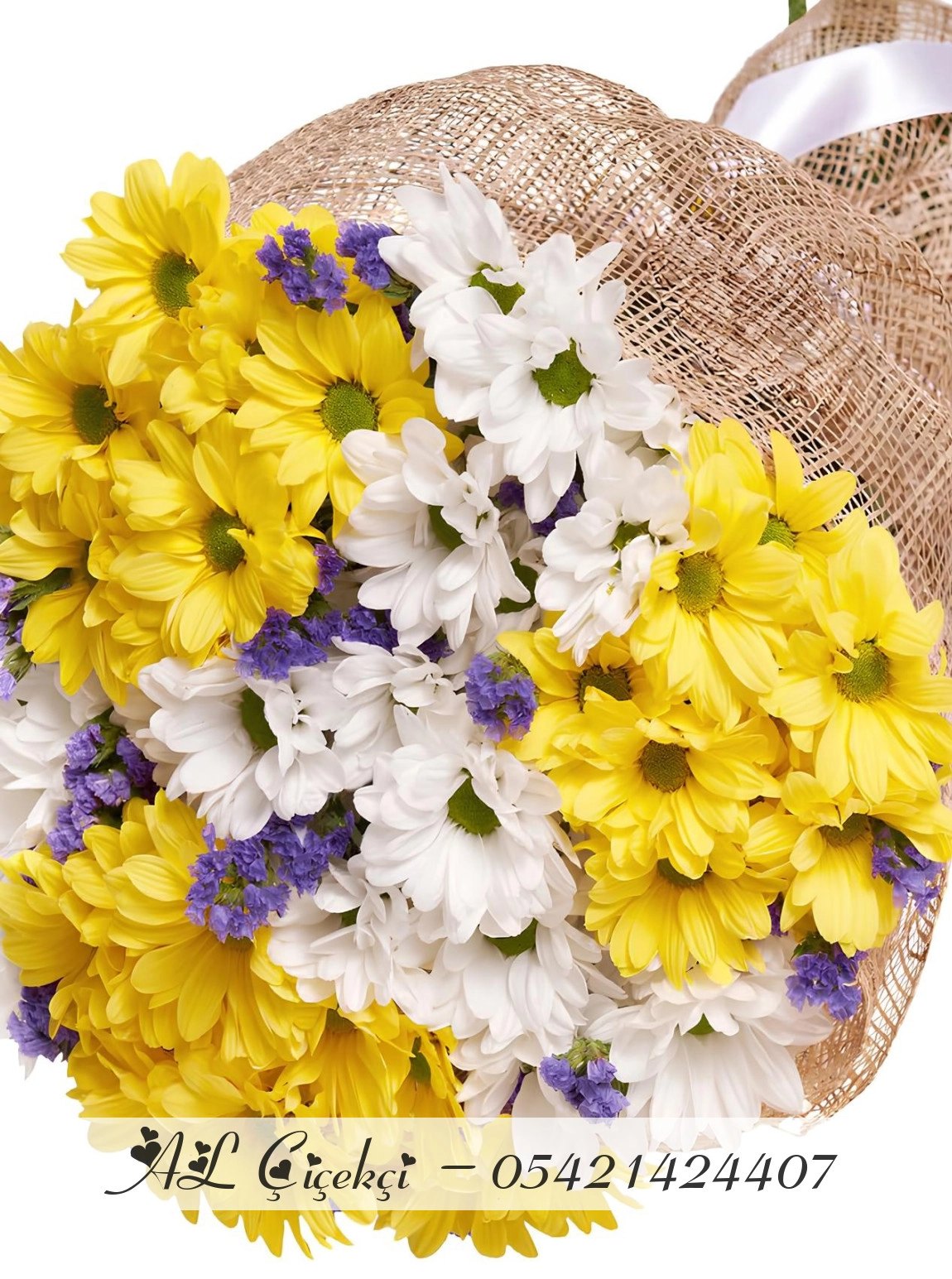 Sarı Ve Beyaz Papatya Buketi