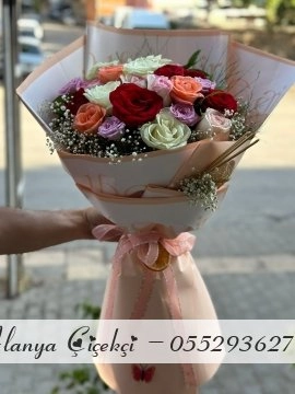 Soft Renkli Gül Buketi