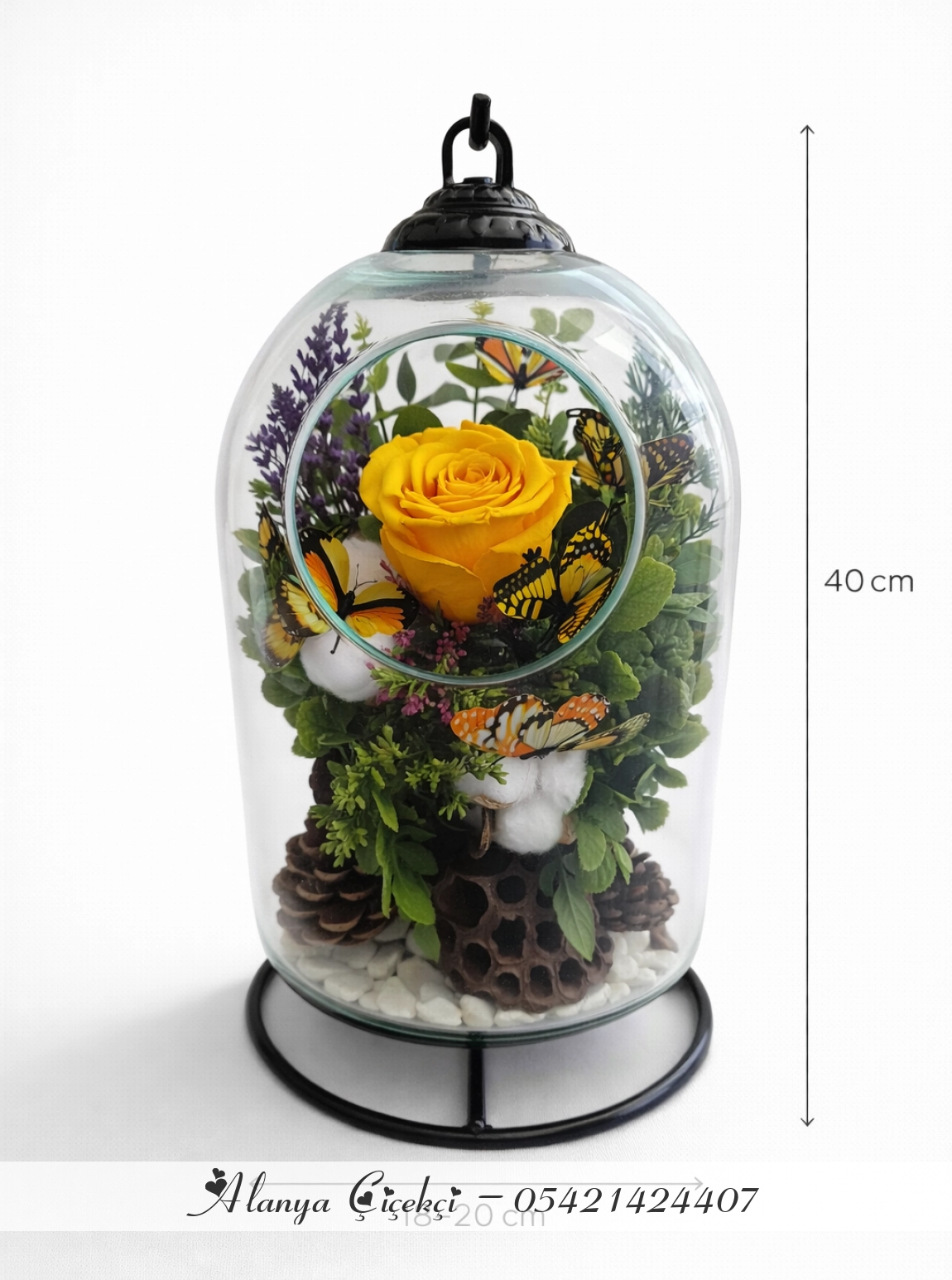 Solmayan Gül Özel Tasarım (Sarı)