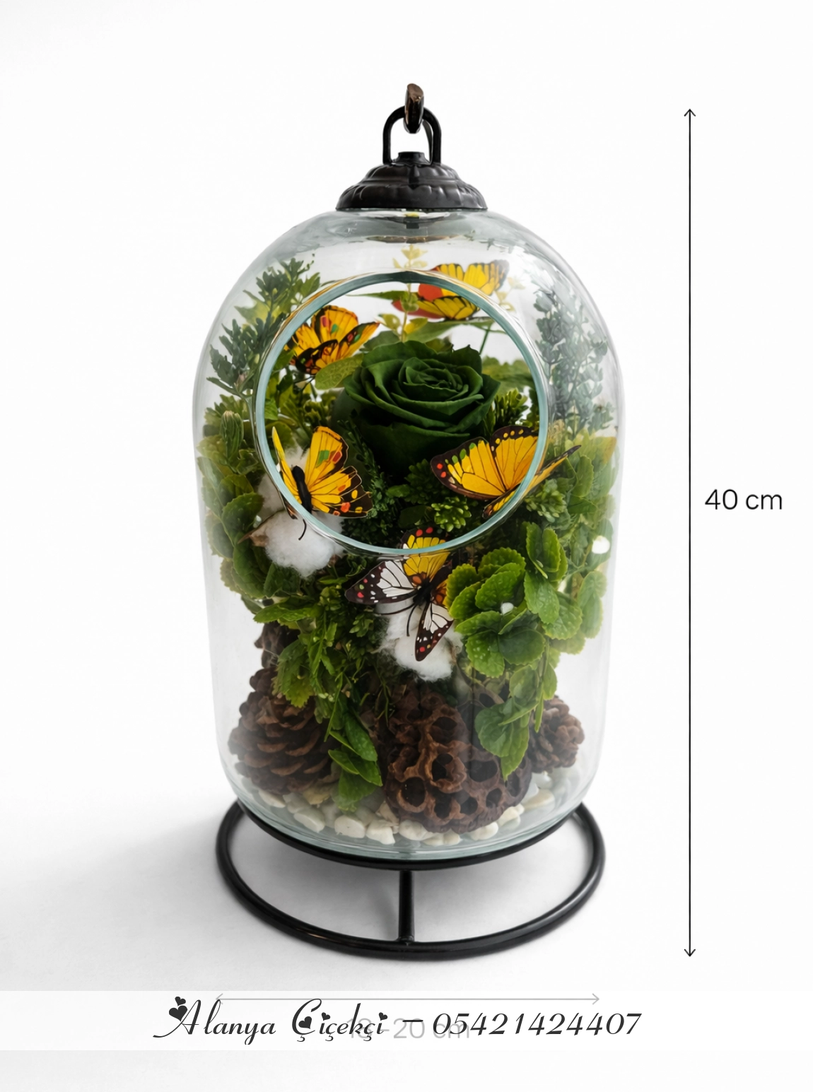 Solmayan Gül Özel Tasarım (Yeşil)