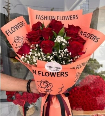 10 Adet Kırmızı Gül