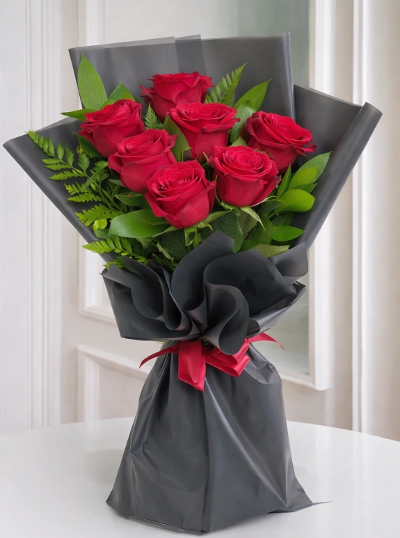 7'Li Kırmızı Gül Buketi