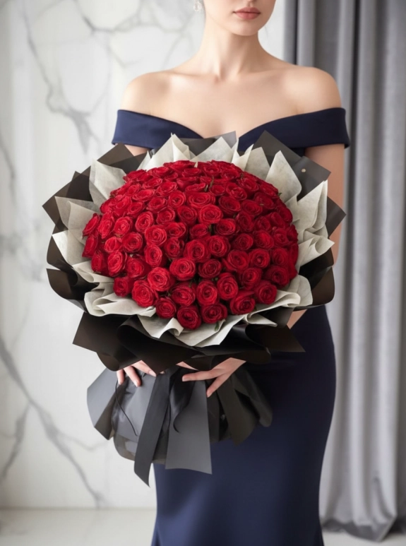 Grand Passion 121 Rose Bouquet