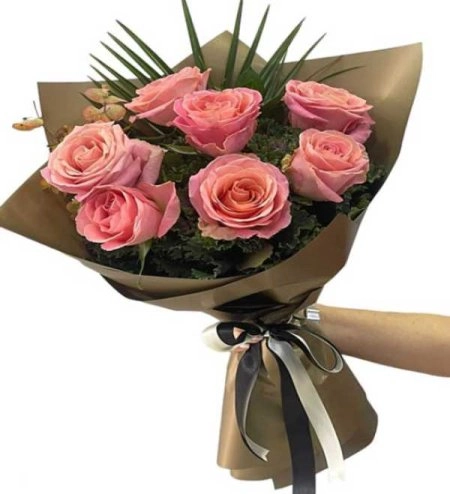İthal Pembe Gül Buketi