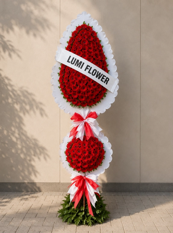 Red Gerbera Opening Wreath