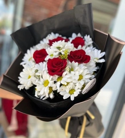 Kırmızı Gül Papatya