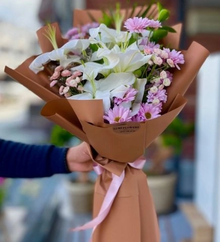 Lilyum Papatya Buketi