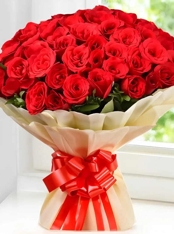 Bouquet of 50 Large Roses