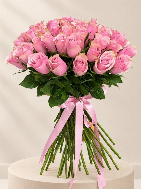 50 Pink Roses Bouquet
