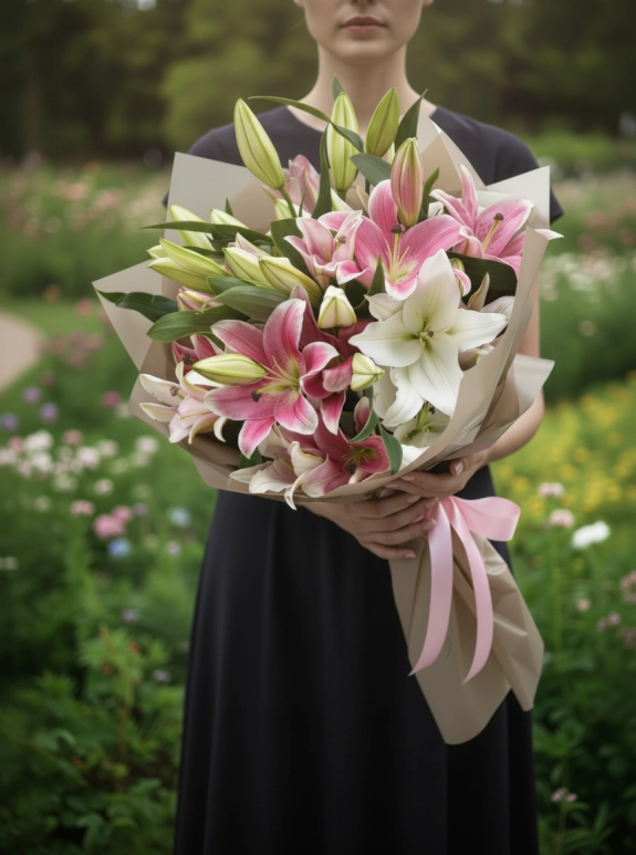 Lumi Casablanca Lily Bouquet