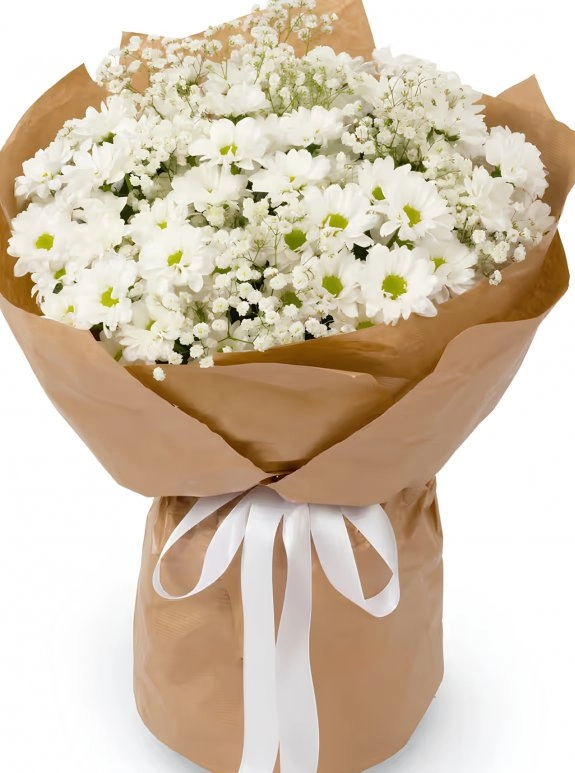 Daisy Bouquet in Kraft Paper