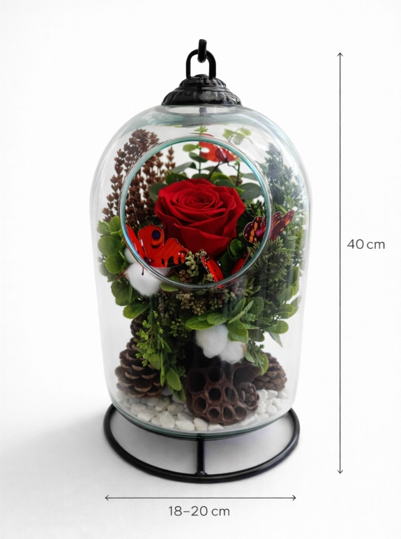 Özel Tasarım Solmayan Gül (Kırmızı)