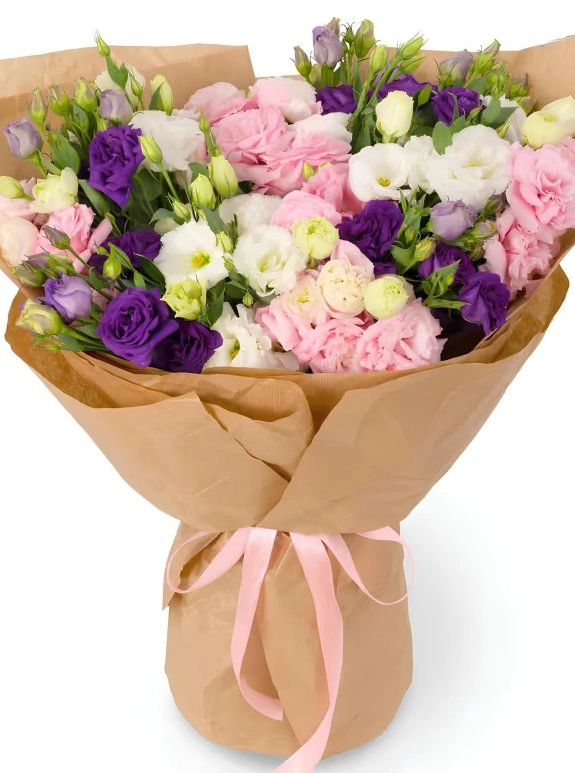 Renkli Lisyantus Eustoma Buket