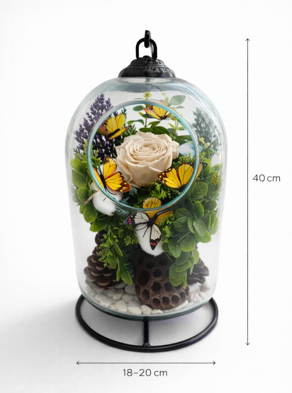 Solmayan Gül Özel Tasarım (Krem)